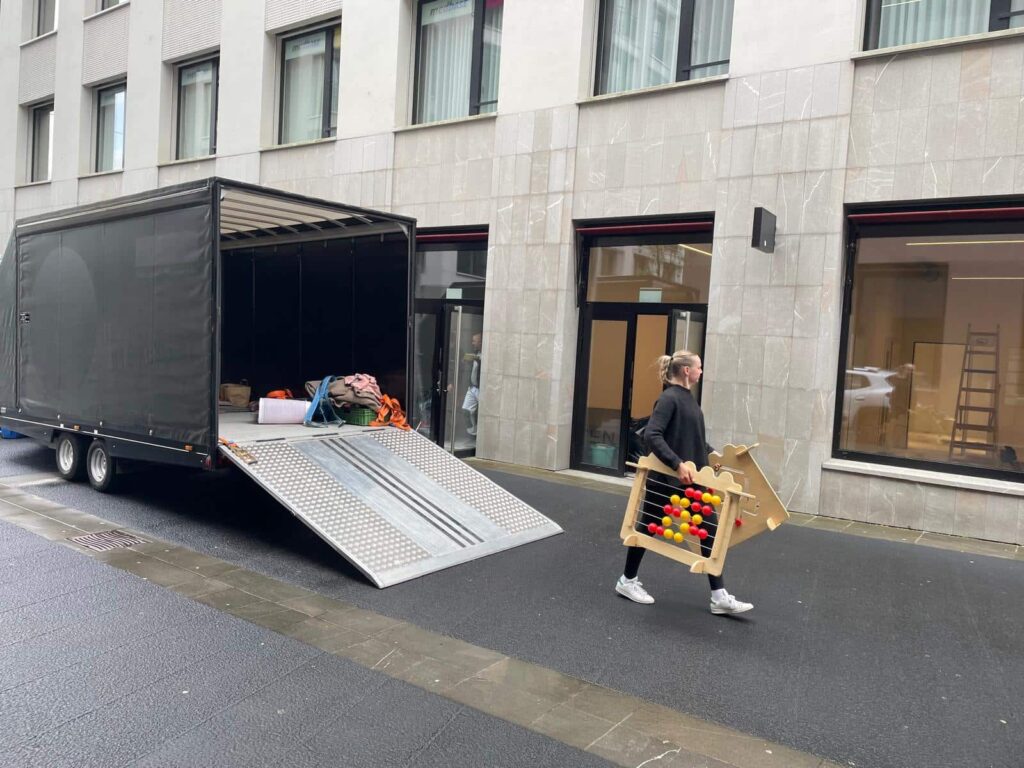 Die neue Kinderkrippe in Kriens wird eingerichtet
